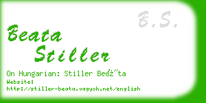 beata stiller business card